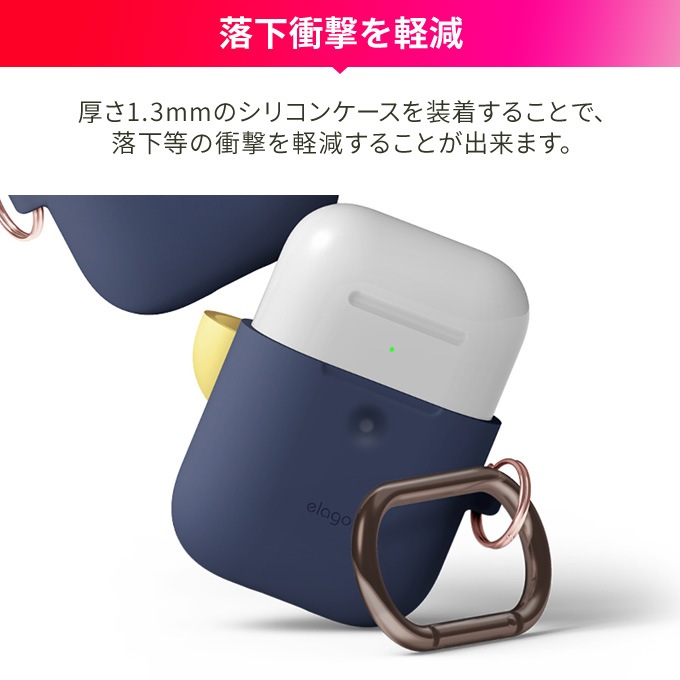 elago AIRPODS DUO HANG CASE for AirPods 2nd Generation Wireless Charging Case for AirPods 2nd Wireless