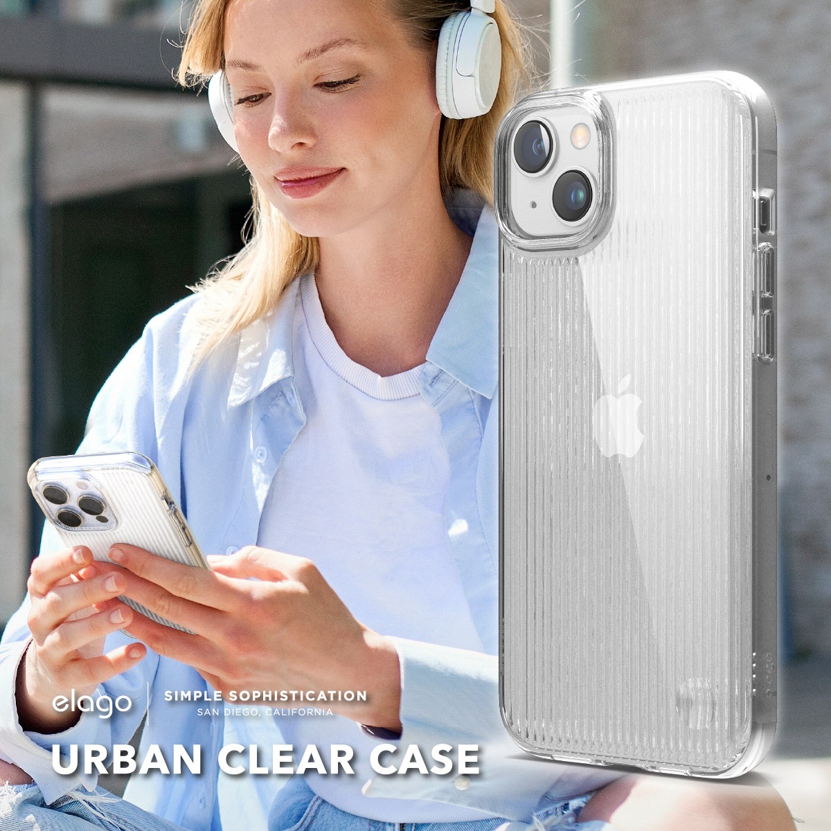 elago URBAN CLEAR CASE for iPhone14 Plus