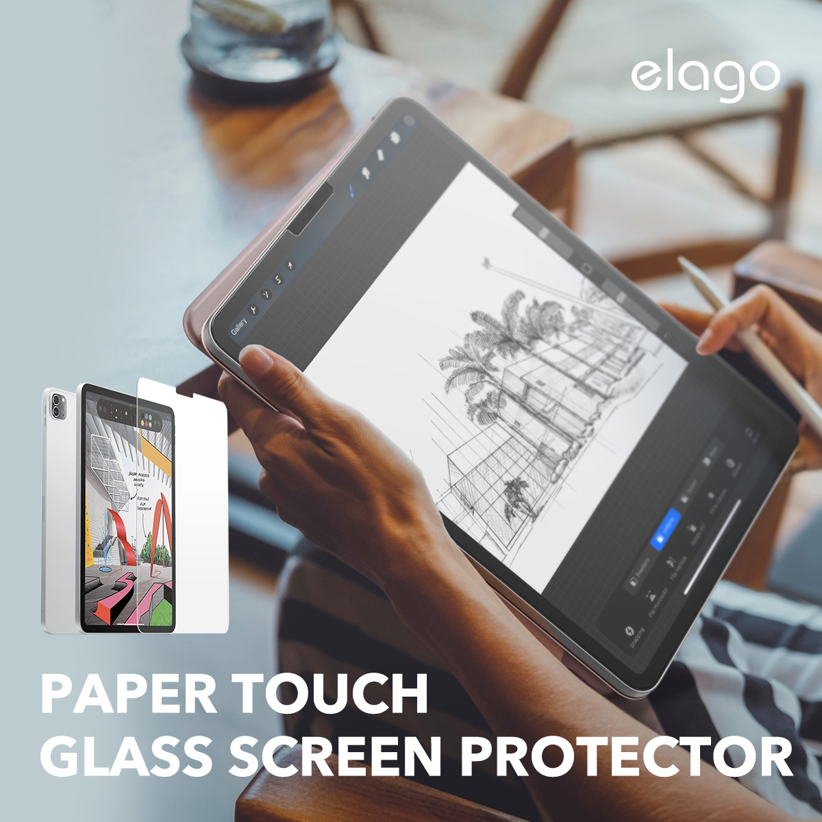 elago PAPER TOUCH GLASS SCREEN PROTECTOR for iPad Air 10.9 (2020/2022) / iPad Pro 11 (2018/2020/2021/2022)