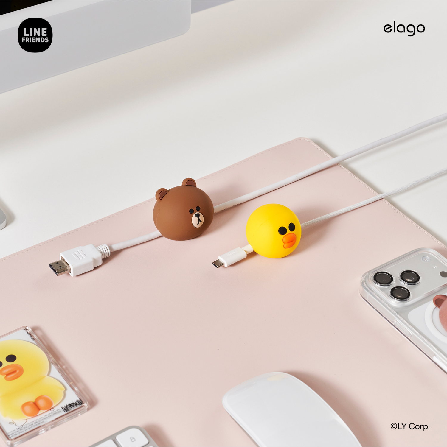 elago LINE FRIENDS Cable Anchor for Cable