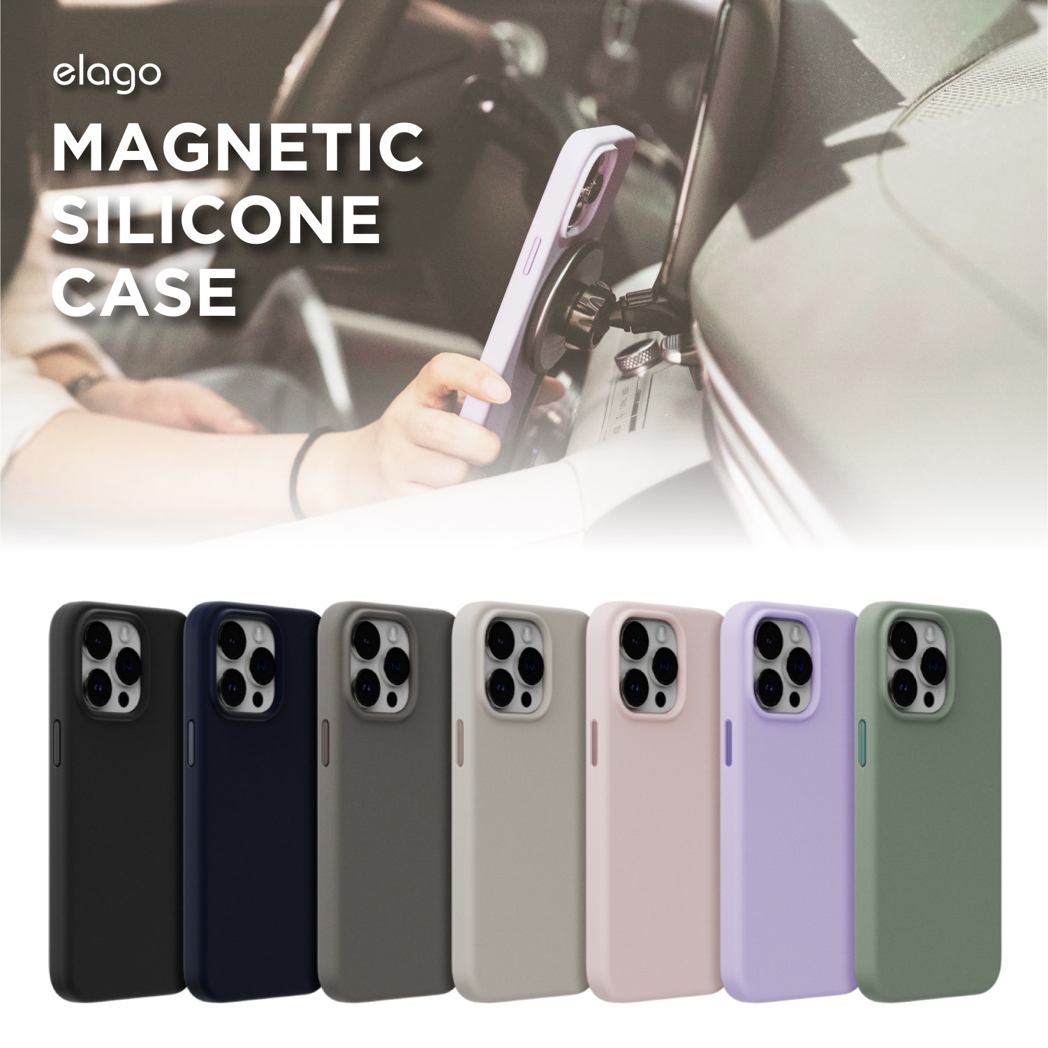 elago MagSafe SOFT SILICONE CASE for iPhone15 Pro Max