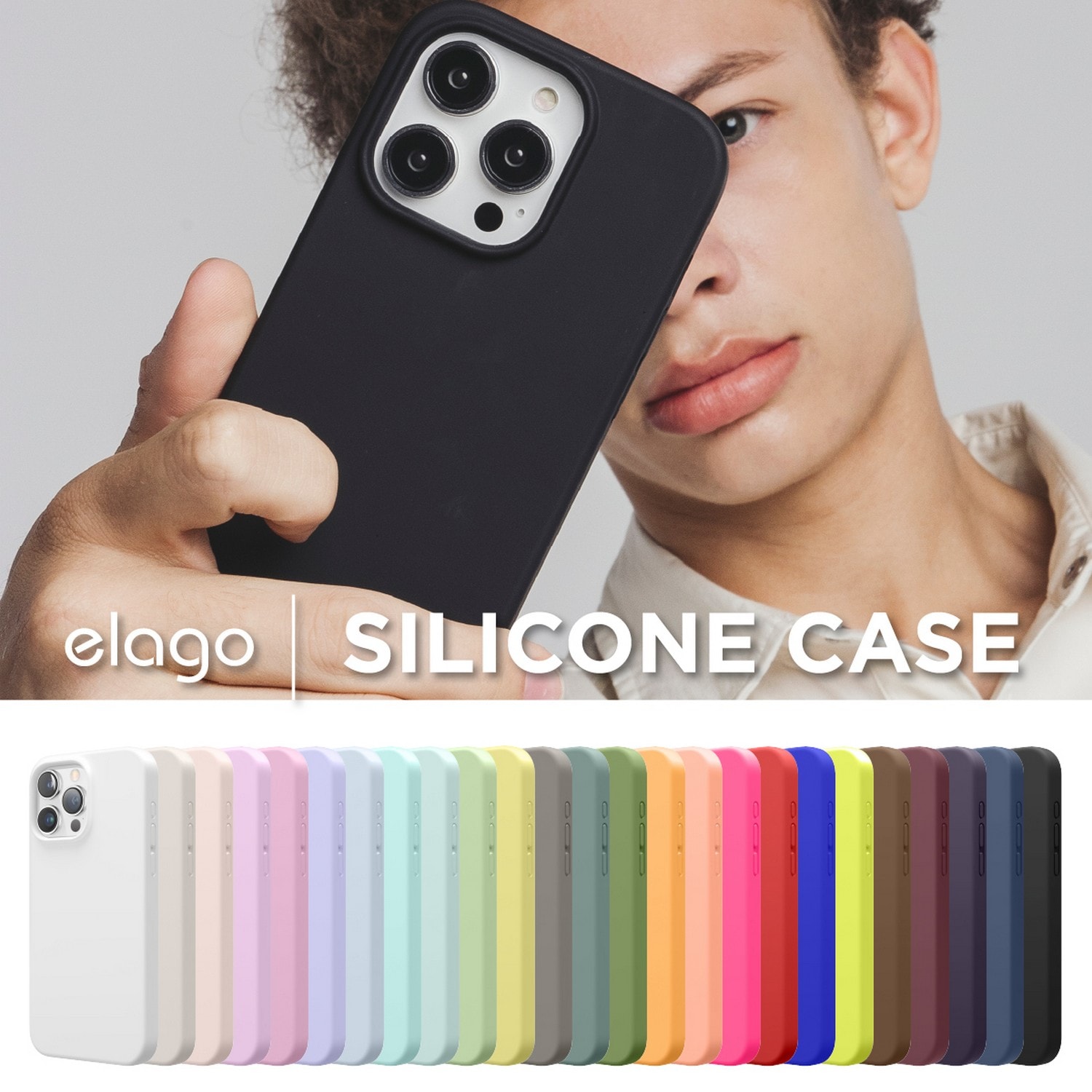 elago SILICONE CASE 3 for iPhone15 Pro Max