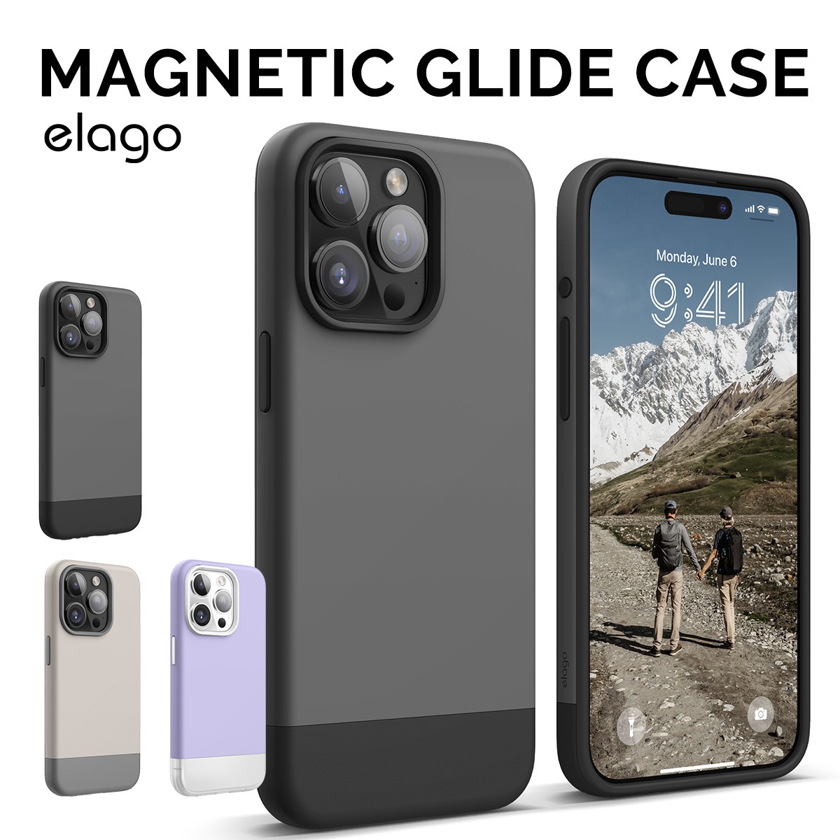 elago MAGNETIC GLIDE CASE for iPhone15 Pro