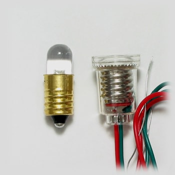 超高輝度電球型LED[白色・8mm・1.5V用]（LK-8WH-1.5V）