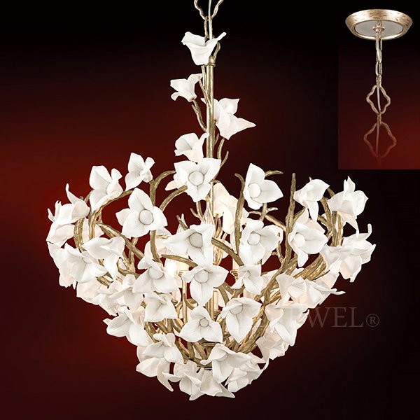 【CORBETT】アメリカ・デザインシャンデリア「Lily」6灯(W666×H1066mm)