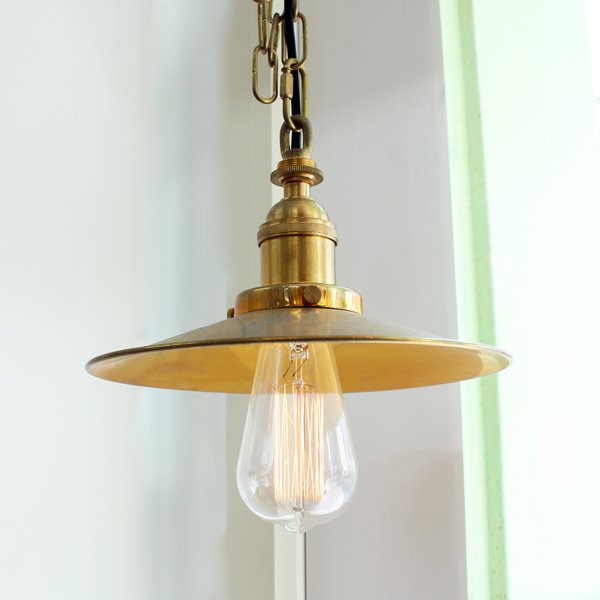 【1台在庫有！】インダストリアルスタイル・ペンダントランプ 1灯 ゴールド(φ220×H200mm)