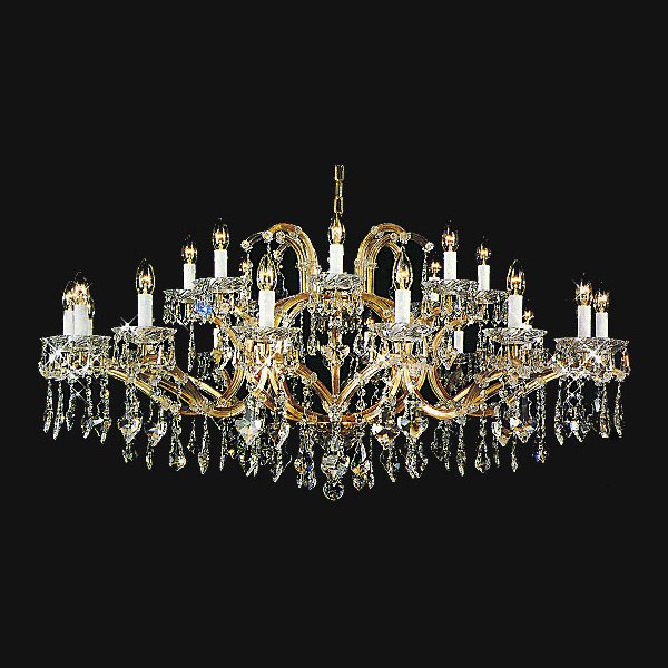 大型クリスタルシャンデリア 42灯 ゴールドorクローム(W1800×H900mm)