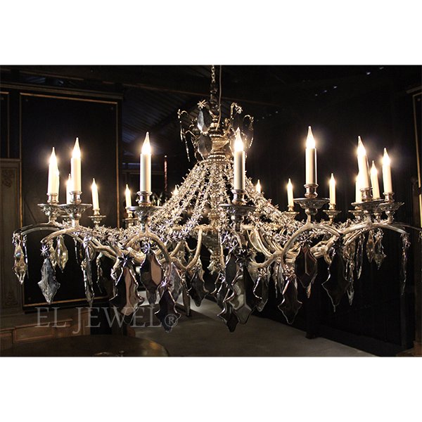 【Ombres】デザインシャンデリア 18灯「CHANTILLY」(W1650×H800mm) ※要お見積もり