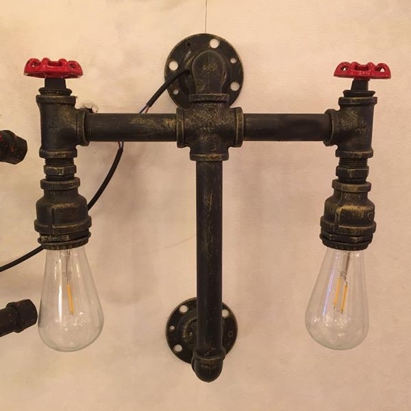 【完売】【20％OFF】インダストリアル・スタイル ブラケット2灯(L410×W120×H340mm)