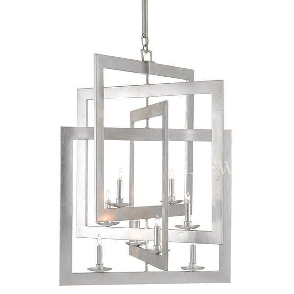 【CURREY】アメリカ・デザインシャンデリア「MIDDLETON CHANDELIER」 8灯 シルバー(W711×H990mm)