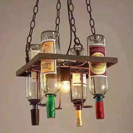 インダストリアル・スタイル照明　ワインボトル