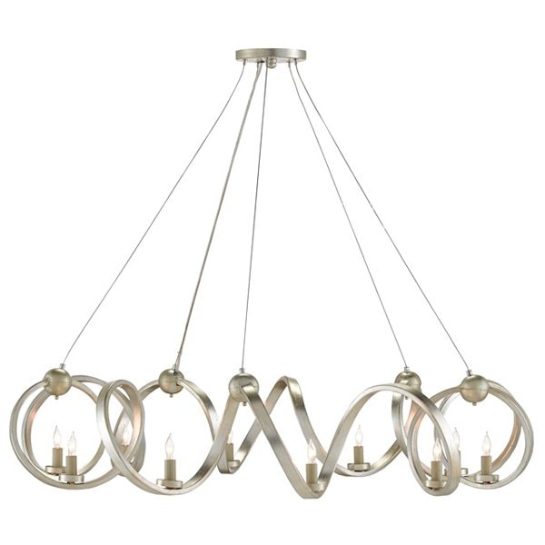 【CURREY】アメリカ・デザインシャンデリア「RINGMASTER CHANDELIER」 10灯 シルバー(φ1168×H406mm)