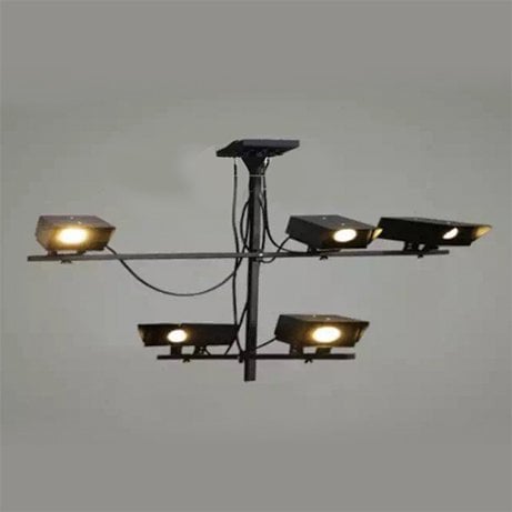 インダストリアル・スタイル照明　スタジオ照明風ライト　5灯