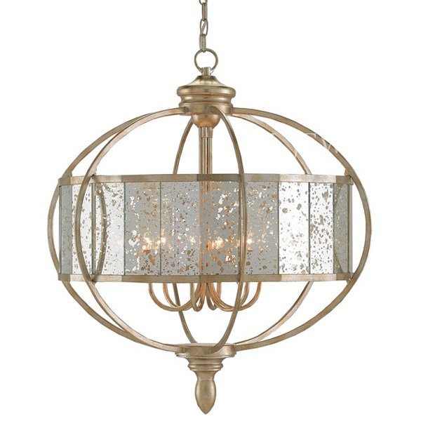 【CURREY】アメリカ・デザインシャンデリア「FLORENCE CHANDELIER」 6灯 シルバー(φ711×H762mm)