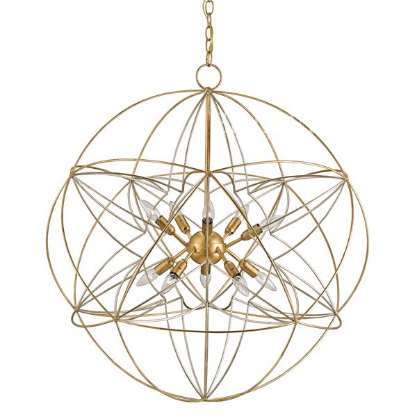 【CURREY】アメリカ・デザインシャンデリア「ZENDA ORB CHANDELIER」 10灯 (φ863×H863mm)