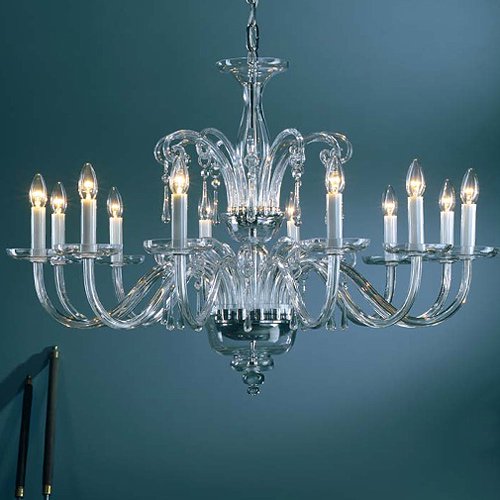 クリスタルシェード シャンデリア 12枚葉