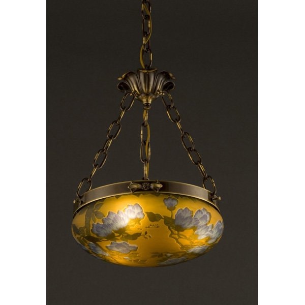 【入荷未定】【galle】-ガレ・コレクション- ペンダントランプ 3灯 アンティークブロンズ「マグノリア」