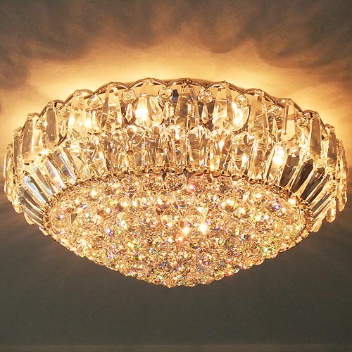 クリスタルシーリングシャンデリア 21灯・ゴールドorクローム（W700×H260mm）