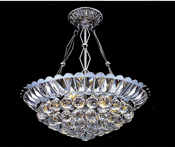 クリスタルボールペンダントシャンデリア 9灯(W500×H400mm)