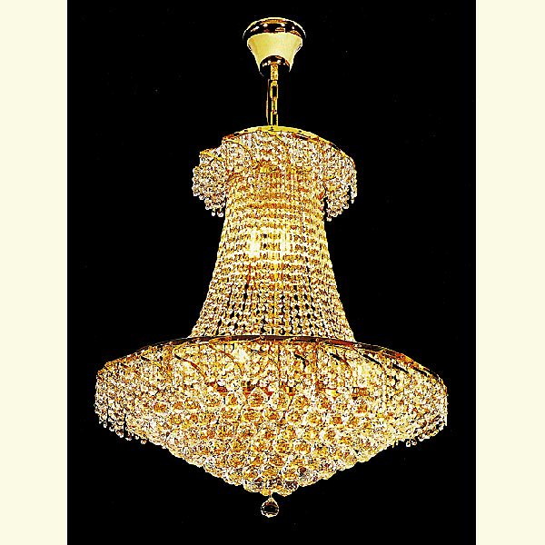 エンパイア型クリスタルペンダントシャンデリア 14灯(W600×H650mm)