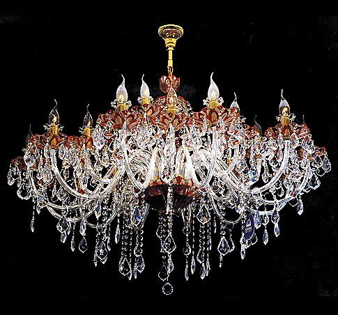 大型クリスタルシャンデリア 24灯(W1200×H900mm)