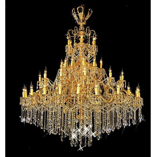 大型クリスタルシャンデリア 54灯(W1750×H2140mm)