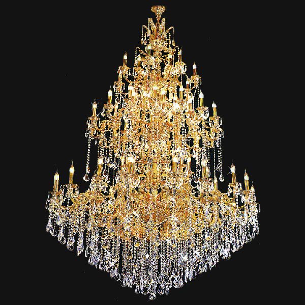大型クリスタルシャンデリア 80灯(W1600×H2500mm)