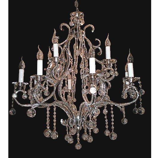 クリスタルシャンデリア 12灯(W800×H900mm)