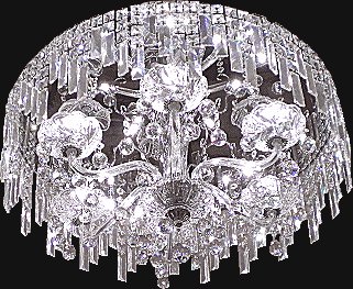 クリスタルシーリングシャンデリア 6灯(W700×H350mm)