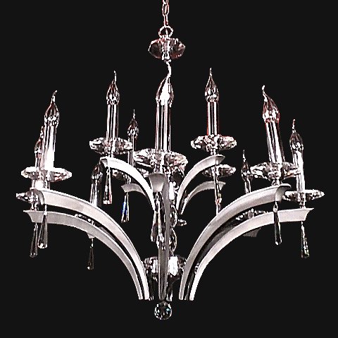 クリスタルデザインシャンデリア 10灯(W800×H700mm)