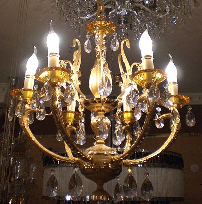 クリスタルシャンデリア 6灯(W620×H600mm)