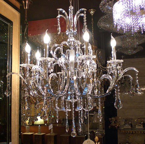 クリスタルデザインシャンデリア 8灯(W1000×H950mm)