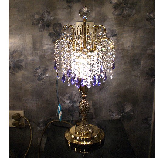 アスフールクリスタルテーブルランプ 1灯(W200×H480mm)