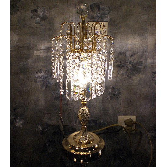 アスフールクリスタルテーブルランプ 1灯(W200×H480mm)