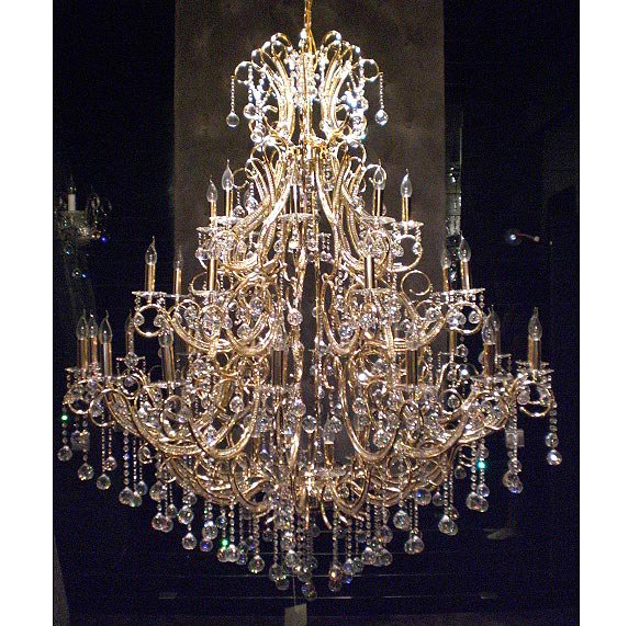 大型クリスタルシャンデリア 36灯(W1500×H1800mm)