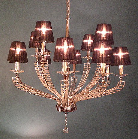 クリスタルデザインシャンデリア 12灯(W1000×H800mm)