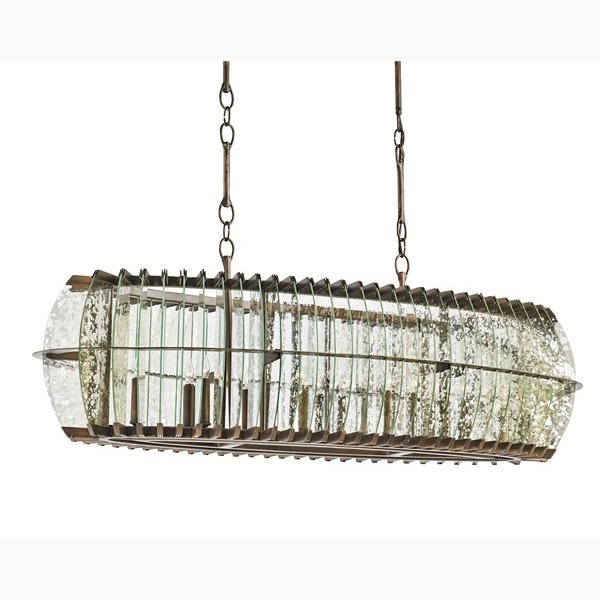 【CURREY】アメリカ・「ZANZIBAR RECTANGULAR CHANDELIER」12灯 (W1140×D510×H405mm)