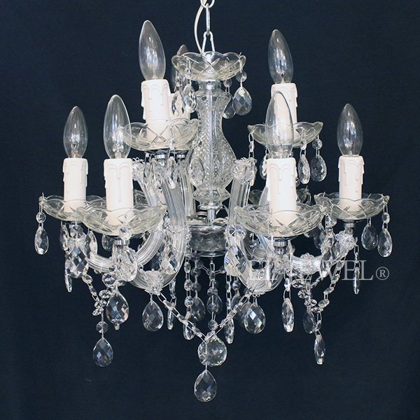 クリスタルシャンデリア 9灯「テレジア」 クロームorゴールド(φ600×H400mm)