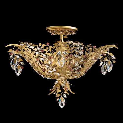 【SCHONBEK】アメリカ・クリスタルシーリングシャンデリ『Amytis』3灯（W610×H630ｍｍ）