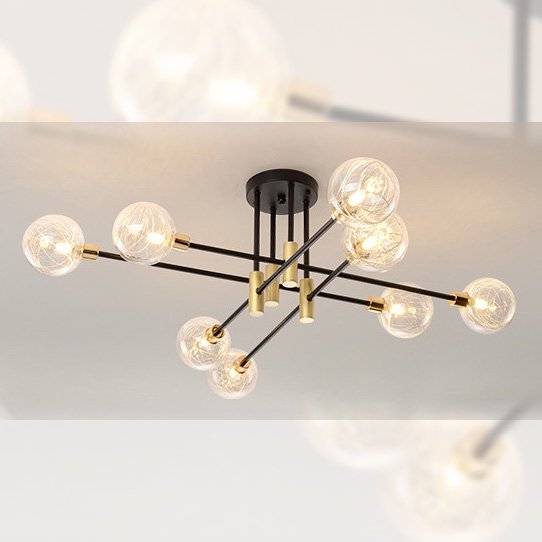 【EMPEROR LANG】シーリングライト8灯（W820×H300mm）