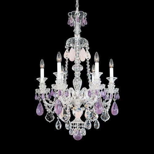 【SCHONBEK】アメリカ・クリスタルシャンデリア『Hamilton』6灯（約W560×H850ｍｍ）