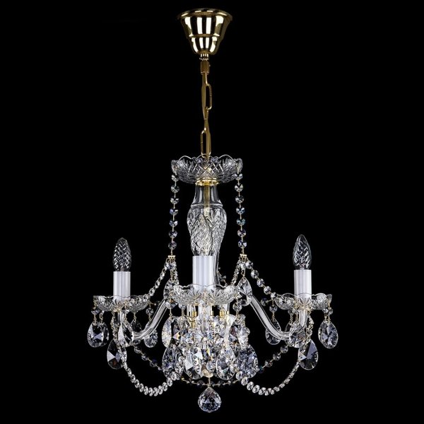 【ART GLASS】クリスタルシャンデリア「ELSA」3灯（W530×H420mm）