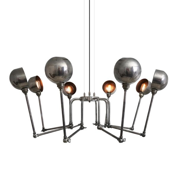 【Mullan】アイルランド・「SAN JOSE」インダストリアル・スタイル シャンデリア8灯(W350-1430×H220-900mm)*