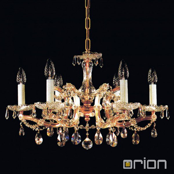 【ORION】クリスタルシャンデリア6灯 (φ600×H340mm)