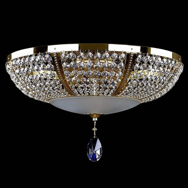 【ART GLASS】クリスタルシーリングシャンデリア「PILAR」8灯(Φ600×H290mm)