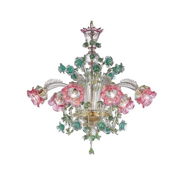 【VENICE ARTE】ヴェネチアンガラスシャンデリア6灯(φ900×H900mm)