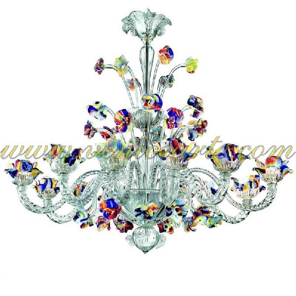 【VENICE ARTE】ヴェネチアンガラスシャンデリア12灯(φ1150×H900mm)