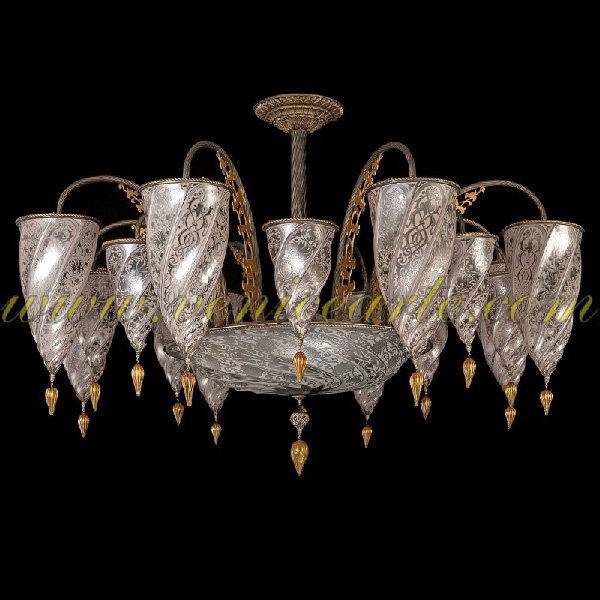 【VENICE ARTE】ヴェネチアンガラスシャンデリア17灯(φ1200×H800mm)