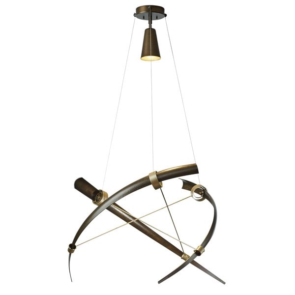 【Hubbardton Forge】アメリカ・デザインシャンデリア1灯「Crescent」(φ1020×H400mm)