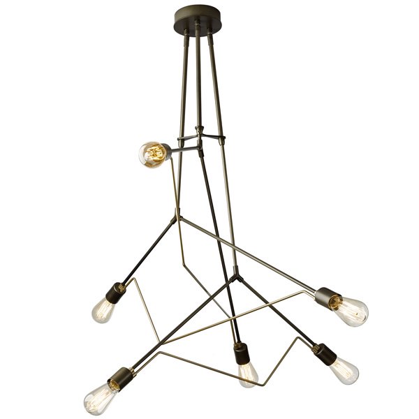【Hubbardton Forge】アメリカ・インダストリアルスタイル照明6灯「Divergence」(φ1380×H720mm)
